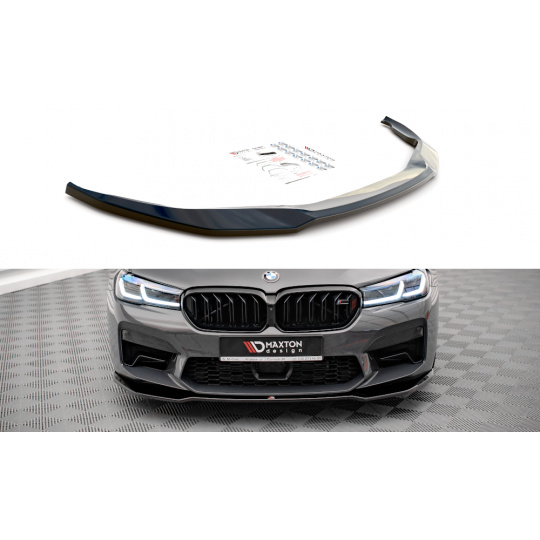 Maxton Design spoiler pod přední nárazník ver.2 pro BMW M5 F90 Facelift, černý lesklý plast ABS