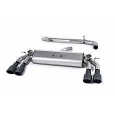 Milltek Sport výfukový systém cat-back bez rezonátoru (hlasitější) pro Audi S3 2.0 TFSI quattro Sportback 8V/8V.2 (bez GPF) 2013-2018, typ koncovek: dvojité černé