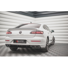Maxton Design vložka zadního nárazníku pro Volkswagen Arteon R-Line Facelift, černý lesklý plast ABS