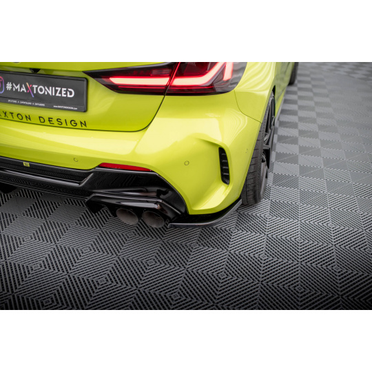 Maxton Design boční difuzory pod zadní nárazník ver. 10 pro BMW řada 1 F40, černý lesklý plast ABS, M-Pack / M135i