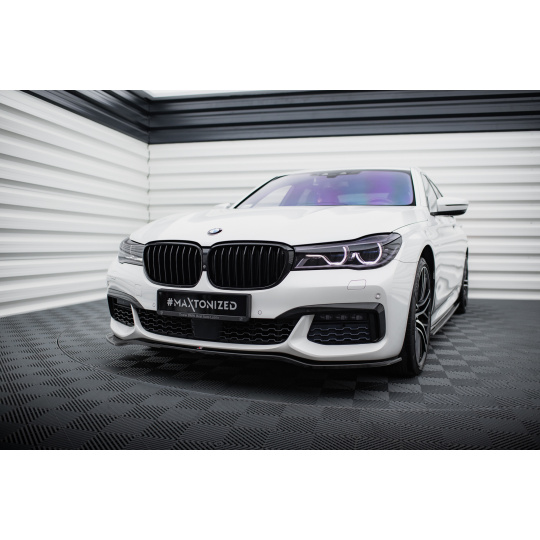 Maxton Design spoiler pod přední nárazník ver.1 pro BMW řada 7 G11, černý lesklý plast ABS