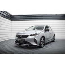 Maxton Design spoiler pod přední nárazník pro Opel Corsa F (Mk6), černý lesklý plast ABS