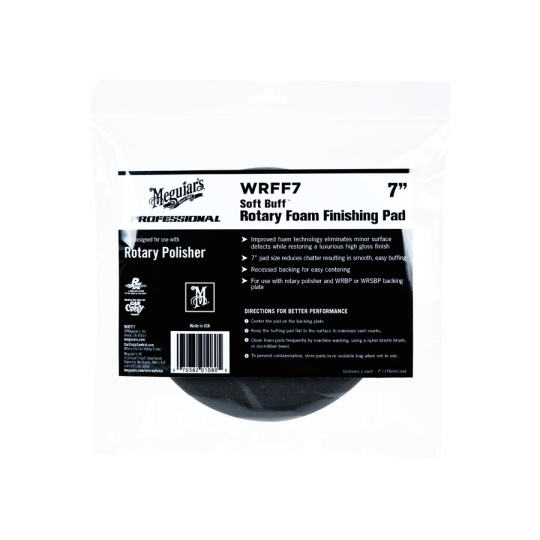 Meguiar's Soft Buff Rotary Foam Finishing Disc 7" / 175 mm - finišovací a voskovací kotouč pro rotační leštičku (měkký), 7palcový