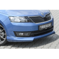 Rieger spoiler pod přední nárazník pro Škoda Rapid NH notchback, spaceback vč. faceliftu, r.v. 05/17-, 07/12-04/17, plast ABS bez povrchové úpravy