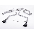 Milltek Sport výfukový systém cat-back Race verze (nemá scvhálení pro provoz) pro Audi S5 3.0 TFSI B8 Coupe/Cabriolet (S tronic) 2009-2011, typ koncovek: oválné černé