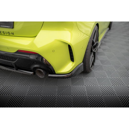 Maxton Design boční difuzory pod zadní nárazník ver. 12 pro BMW řada 1 F40, černý lesklý plast ABS, M-Pack / M135i