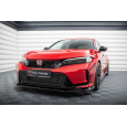 Maxton Design spoiler pod přední nárazník pro Honda Civic Mk11 Type-R, černý lesklý plast ABS