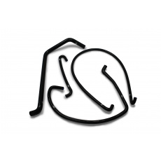 Samco Sport 4-dílná sada silikonových hadic pro doplňkové vedení chladicí kapaliny pro Peugeot 205 GTi 1985 - 1992 1.6/1.9 (s vodou/vzduchem chlazeným olejovým chladičem bez výměníku tepla), barva: modrá