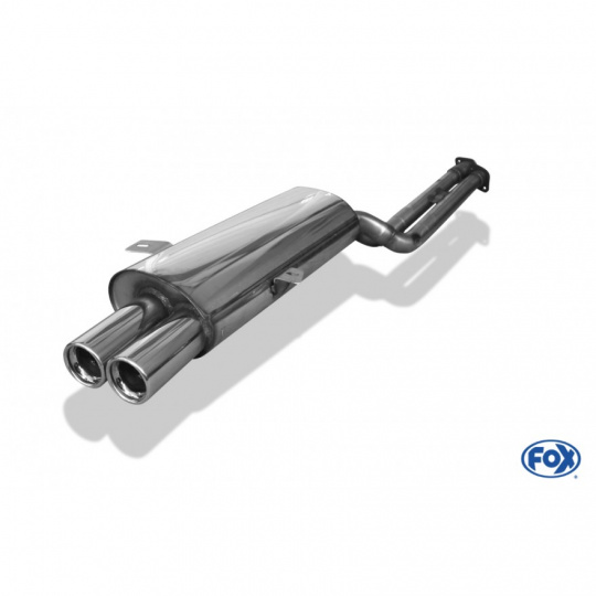 Fox Sportauspuff výfukový systém od katalyzátoru s koncovkou 2x76 Typ 13 pro BMW řada 3 E36 s motorem 3.0, 3.2 l Fox Sportauspuff výfukový systém od katalyzátoru s koncovkou 2x76 Typ 13 pro BMW řada 3 E36 s motorem 3.0, 3.2 l