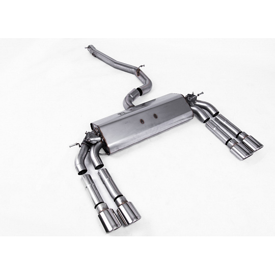 Milltek Sport výfukový systém cat-back GPF Back - bez rezonátoru (hlasitější) pro Audi S3 2.0 TFSI quattro Sedan/Cabrio 8V.2 (s GPF) 2019-2020, typ koncovek: oválné leštěné