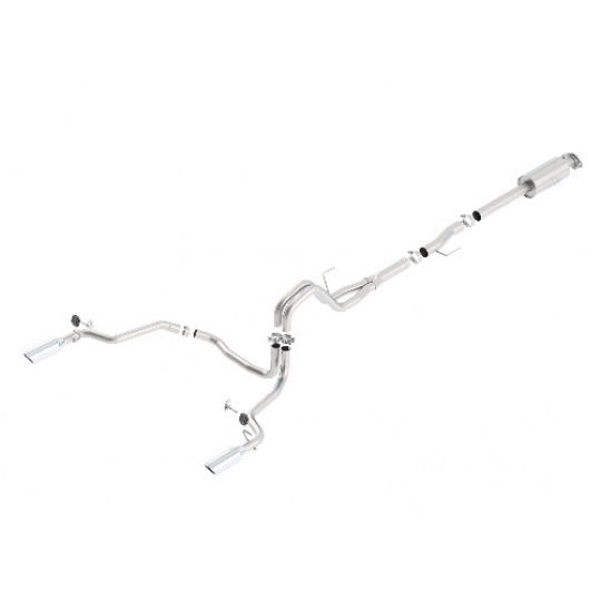 Borla Cat-Back výfukový systém "ATAK" typ 36 pro Ford F-150 2,7l/3,5l V6 EcoBoost (mimo Raptor)/5,0l V8 s automat. přev., EC/SB 78,8", CC/SHB 67", CC/SB 6,5´, r.v. od 15-20, typ koncovek: chromové