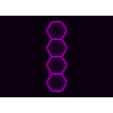 Kompletní LED hexagonové svítidlo růžové, rozměr: 4 elementy 97 x 327 cm Kompletní LED hexagonové svítidlo růžové, rozměr: 4 elementy 97 x 327 cm