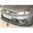 Rieger lipa pod přední nárazník pro Volkswagen Polo AW 5-dvéř., 06/21-, plast ABS bez povrchové úpravy