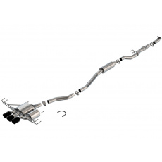 Borla Cat-Back výfukový systém "S-Type" pro Honda Civic Type R, 2,0L Turbo, manual, FWD, 4-dveř., r.v. 2023-2024, typ koncovek: černé