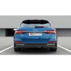 Maxton Design středový spoiler zadního nárazníku pro Audi A6 C8, černý lesklý plast ABS, S-Line Maxton Design středový spoiler zadního nárazníku pro Audi A6 C8, černý lesklý plast ABS, S-Line