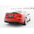 Maxton Design vložka zadního nárazníku pro Audi A5 8T, černý lesklý plast ABS, S-Line Sportback, verze s dvojitou koncovkou na jedné straně