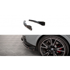 Maxton Design boční difuzory pod zadní nárazník s křidélky ver.2 pro BMW řada 2 G42 M240i, černý lesklý plast ABS