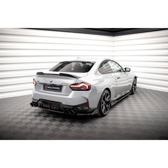 Maxton Design boční difuzory pod zadní nárazník s křidélky ver.2 pro BMW řada 2 G42 M240i, černý lesklý plast ABS