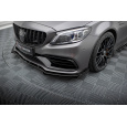 Maxton Design rohové spoilery pod přední nárazník pro Mercedes třída C W205 Facelift/63 AMG/Sedan/Estate, černý lesklý plast ABS