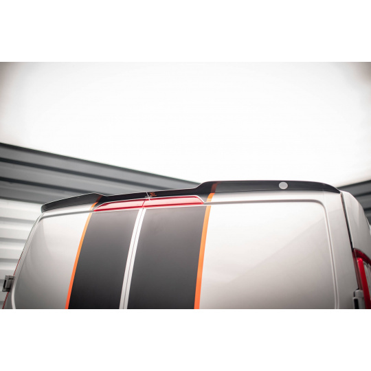 Maxton Design prodloužení spoileru pro Ford Transit Custom Mk1 Facelift ST-Line, černý lesklý plast ABS