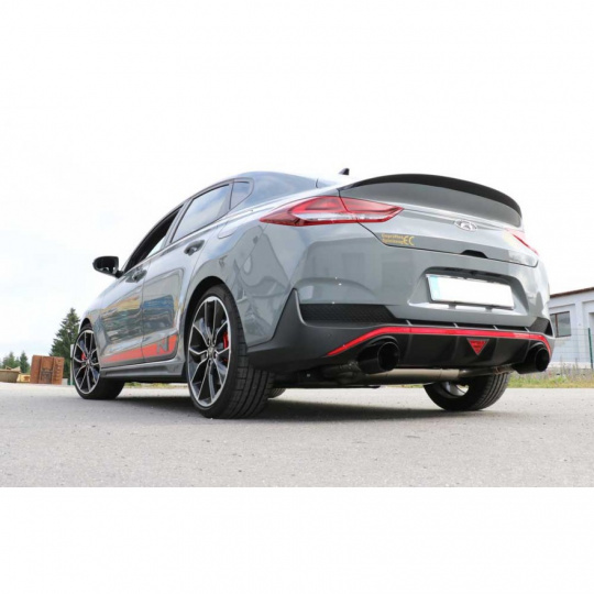 Fox Sportauspuff koncový tlumič výfuku s koncovkou 1x114 Typ 25 černá na obou stranách pro Hyundai i30 N s motorem 2.0