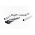 Milltek Sport výfukový systém cat-back bez rezonátoru (hlasitější) pro Seat Leon FR 1.4 TSI SC a 5-dvéř. 2013-2018, GT-80 černé koncovky