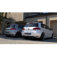 Maxton Design vložka zadního nárazníku pro Volkswagen Golf Mk6, černý lesklý plast ABS, se dvěma výřezy pro koncovky