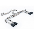 Milltek Sport výfukový systém cat-back Race System - 80mm bez rezonátoru (nejhlasitější) pro Audi S3 2.0TFSI Quattro Sedan 310PS 8Y (s OPF/GPF) 2020-2024, typ koncovek: GT-115 černé