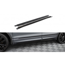 Maxton Design difuzory pod boční prahy pro Volkswagen Tiguan MK2 Standard, černý lesklý plast ABS, pro model Allspace