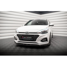 Maxton Design spoiler pod přední nárazník ver.2 pro Hyundai i20 Mk2 Facelift, černý lesklý plast ABS