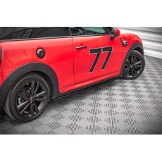 Maxton Design difuzory pod boční prahy pro Mini Cooper F56 JCW, černý lesklý plast ABS
