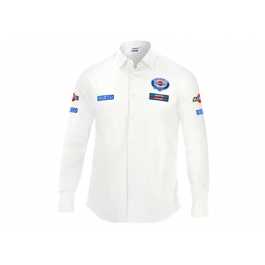 Sparco košile s dlouhým rukávem Martini Racing, barva: bílá, velikost: S