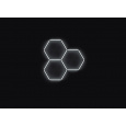 Kompletní LED hexagonové svítidlo bílé 4500 K, rozměr: 3 elementy 168 x 166 cm
