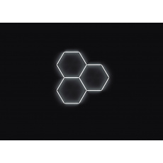Kompletní LED hexagonové svítidlo bílé 4500 K, rozměr: 3 elementy 168 x 166 cm Kompletní LED hexagonové svítidlo bílé 4500 K, rozměr: 3 elementy 168 x 166 cm