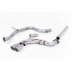 Milltek Sport výfukový systém cat-back bez rezonátoru (hlasitější) pro Volkswagen Golf MK7 GTD 2.0 TDI 185PS 2013-2016, typ koncovek: GT-80 titanové