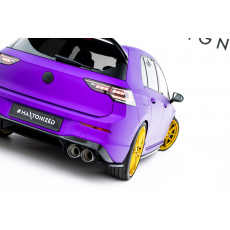 Maxton Design spoiler pod zadní nárazník pro Volkswagen Golf R Mk8, černý lesklý plast ABS