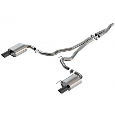 Borla Cat-Back výfukový systém "S-Type" pro Ford Mustang 2.3L EcoBoost, automat, RWD, Coupe/Convertible, r.v. 2024, bez aktivního výfuku, typ koncovek: černé