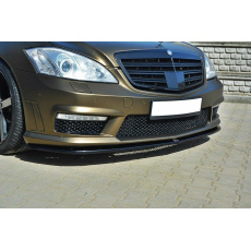 Maxton Design spoiler pod přední nárazník pro Mercedes třída S W221/AMG, černý lesklý plast ABS