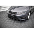 Maxton Design spoiler pod přední nárazník pro Seat Leon Cupra Mk3, černý lesklý plast ABS, Sportstourer