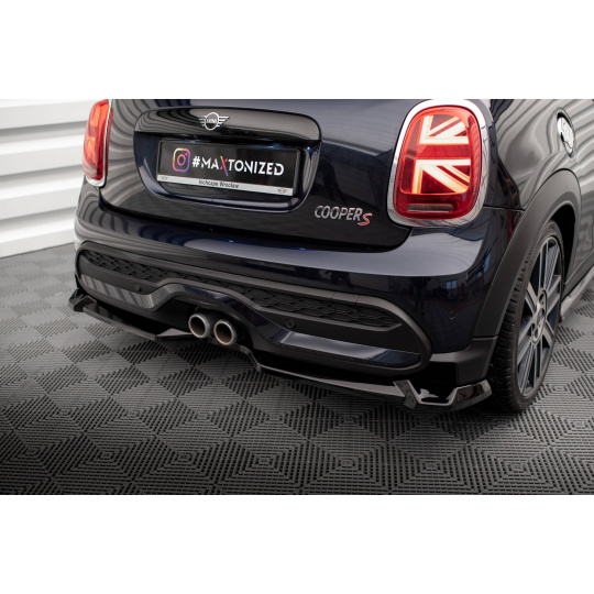Maxton Design středový spoiler zadního nárazníku pro Mini Cooper F56 Facelift, černý lesklý plast ABS