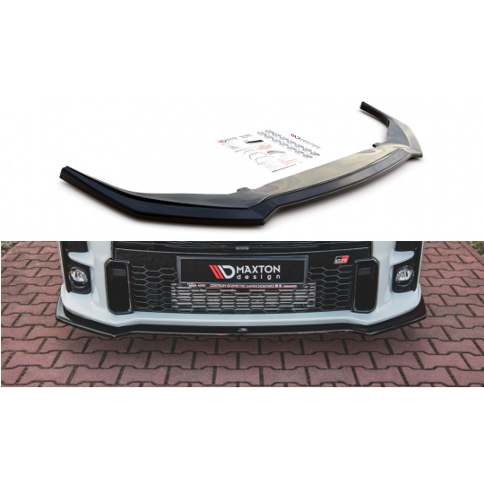 Maxton Design spoiler pod přední nárazník pro Toyota GR Yaris Mk4, černý lesklý plast ABS