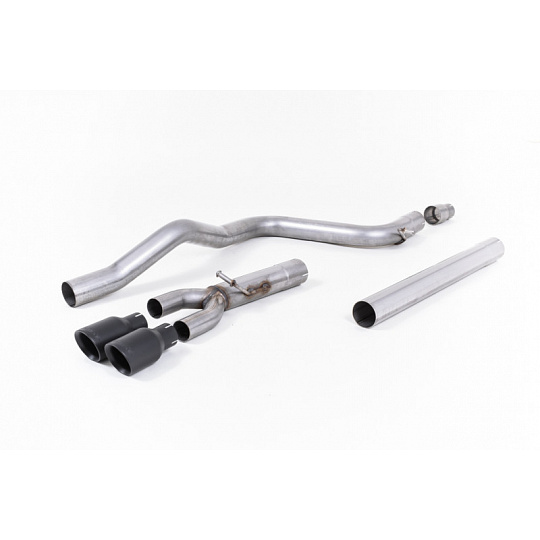 Milltek Sport výfukový systém cat-back bez rezonátoru (hlasitější) pro Seat Leon FR 2.0 TDI 150 SC a 5-dvéř. (manual a DSG) 2013-2020, černé koncovky