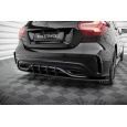 Maxton Design "Street Pro" difuzor zadního nárazníku pro Mercedes třída A W176 Facelift AMG-Line, plast ABS bez povrchové úpravy, s černou a červenou linkou