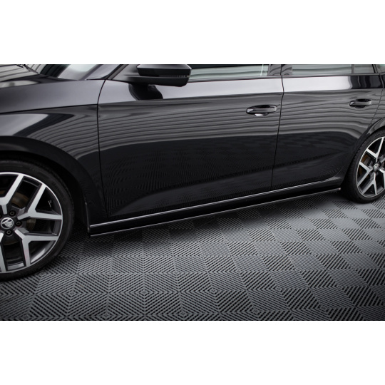 Maxton Design difuzory pod boční prahy pro Škoda Scala, černý lesklý plast ABS Maxton Design difuzory pod boční prahy pro Škoda Scala, černý lesklý plast ABS