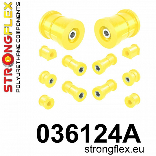 036124A: Strongflex Sada silentbloků zadního zavěšení varianta SPORT 036124A: Strongflex Sada silentbloků zadního zavěšení varianta SPORT