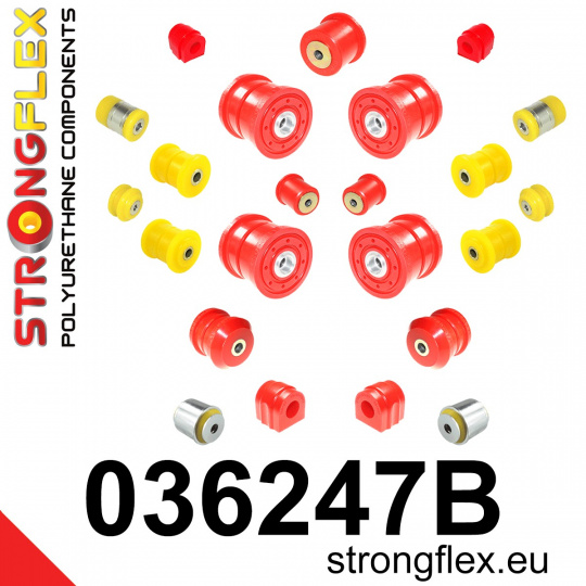 036247B: Strongflex Kompletní sada polyuretanových silentbloků pro zavěšení 036247B: Strongflex Kompletní sada polyuretanových silentbloků pro zavěšení