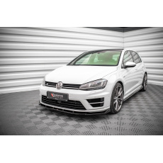 Maxton Design spoiler pod přední nárazník ver.4 pro Volkswagen Golf R Mk7, černý lesklý plast ABS