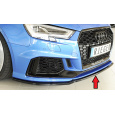 Rieger lipa pod přední nárazník pro Audi RS3 8V 5-dvéř. (sedan 8VS / 8VM), 5-dvéř. (sportback 8VA / 8VF) po faceliftu, 02/17-, plast ABS lakovaný do černé lesklé barvy