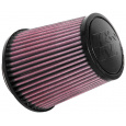 K&N univerzální kulatý zkosený filtr se vstupem 70 mm a výškou 124 mm, gumový vrchlík