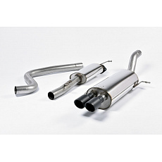 Milltek Sport homologovaný výfuk cat-back s rezonátorem (tišší) pro Ford Fiesta Mk7/Mk7.5 ST 1.6l EcoBoost 182PS/ST200 2013-2017, černé koncovky